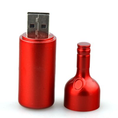 Wine Bottle USB Keychain Memory Stick 4GB Pendrive China Factory