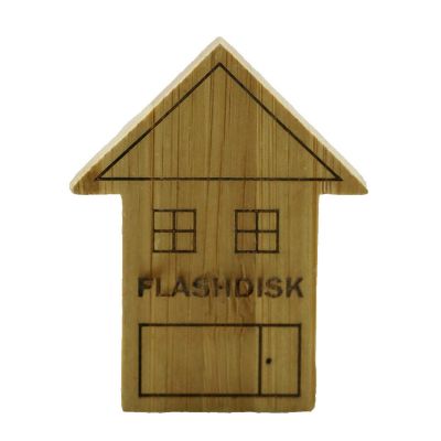 Eco-Friendly Wood House USB Flash Drive 16GB Memory Stick