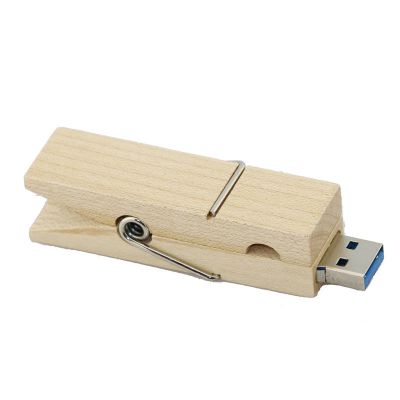 Maple Wood Clip USB 3.0 Stick 64GB Pendrive Eco-Friendly Environment