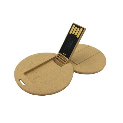 Paper Fiber Credit Card USB Flash Memory Stick Pen Drive
