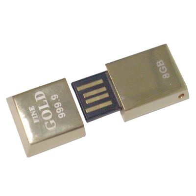 Metal Waterproof Mini Gold Bar 32GB USB Flash Drive  