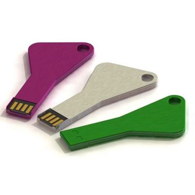 Laser Logo Triangle Metal 16GB Key USB Flash Disk Pendrives 