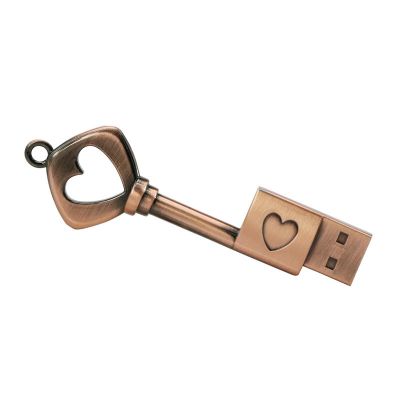 Wholesale High End Bronze Color 4GB Key Shape USB Stick 