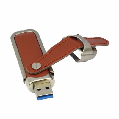 Business Emboss Leather USB 3.0 Flash Memory Stick Pen Drive