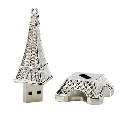 Metal Eiffel Tower Pendrive USB Stick Capacity Flash Memory 4GB