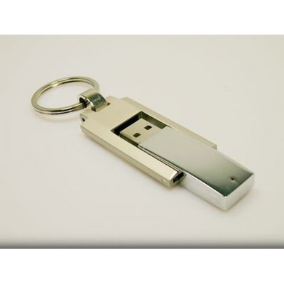 Customized USB Flash Disk Metal Swivel Pen Drive 4GB Keychain