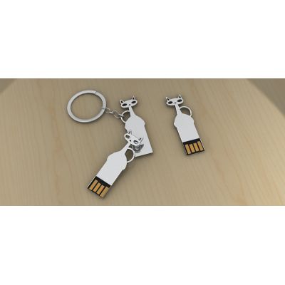 Mini Cat 32GB USB Flash Drive Memory with Key Ring