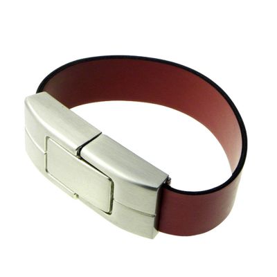 Black Leather Wristband USB Flash Drive Memory Stick Pendrive