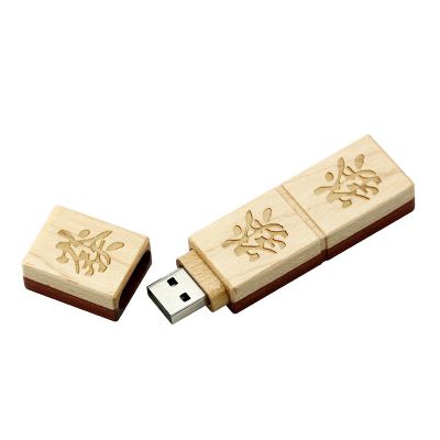 China Mahjong Natural Wood USB Flash Memory Stick Pen Drive 