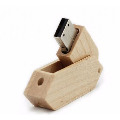 Recycled Wedding Lozenge Wood 16GB USB Flash Drive Storage Stick 