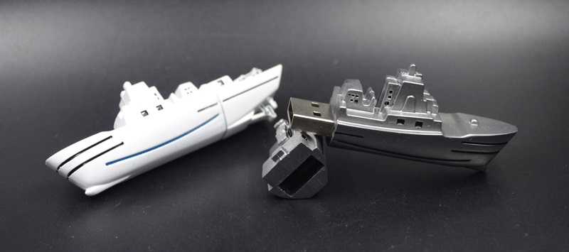 metal warship usb flash disk