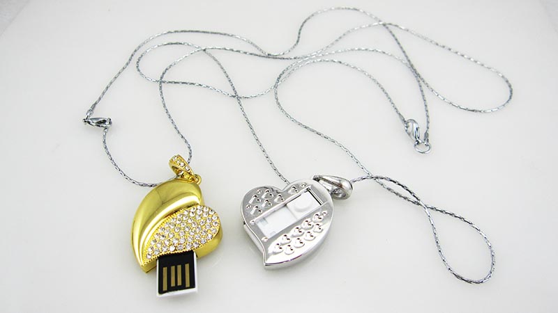 jewelry heart usb flash drive