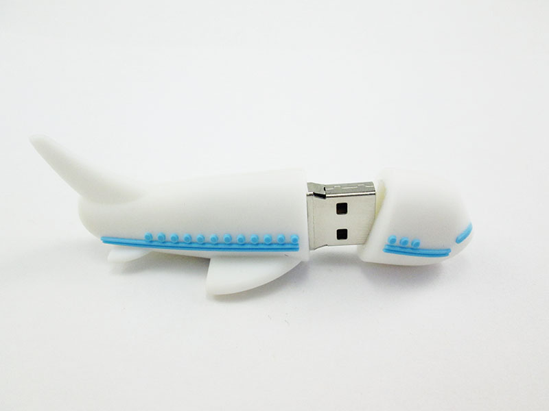 soft pvc airplane usb flash drive