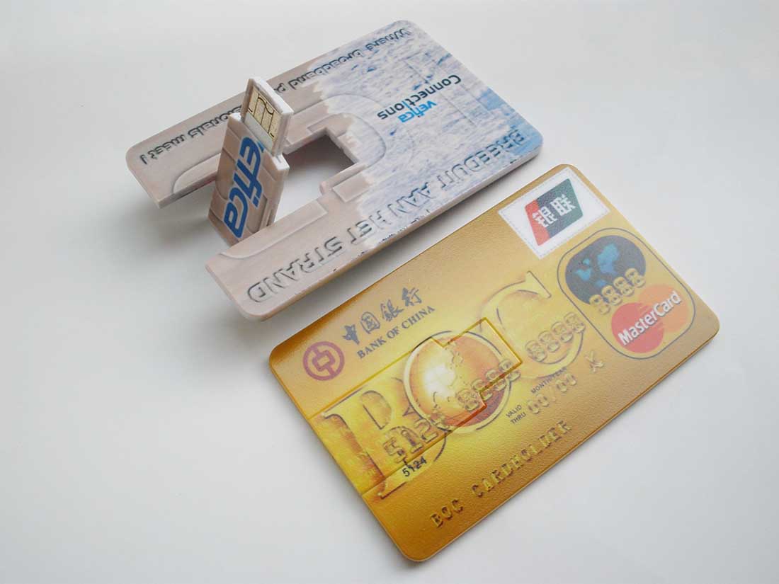 ultrasonic credit card usb thumb drive