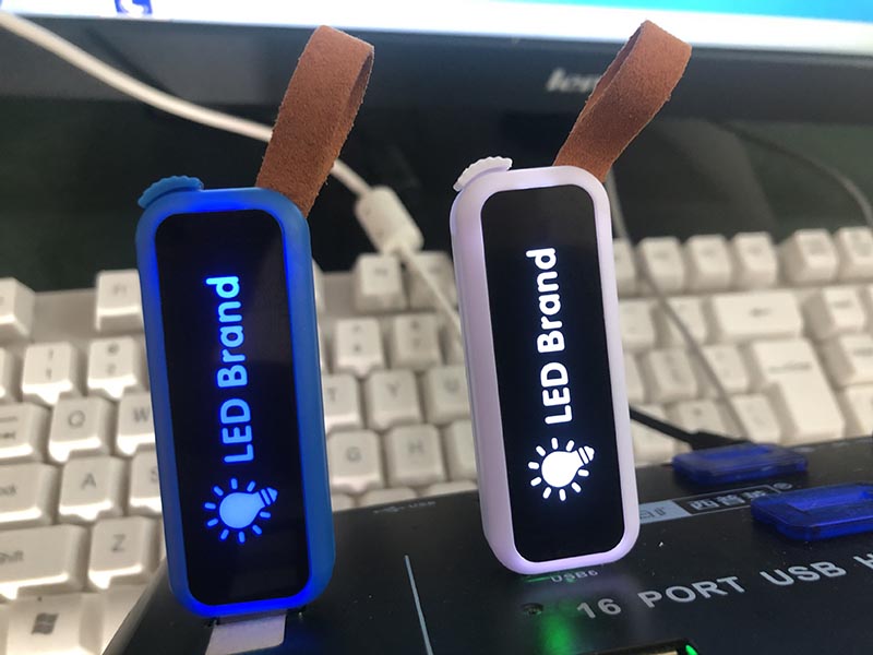 glowing logo usb flash disk drive