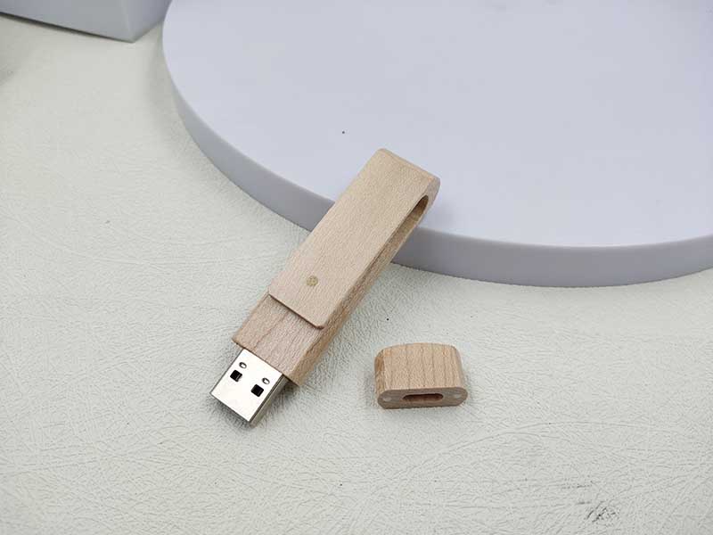 swivel wood usb c drive
