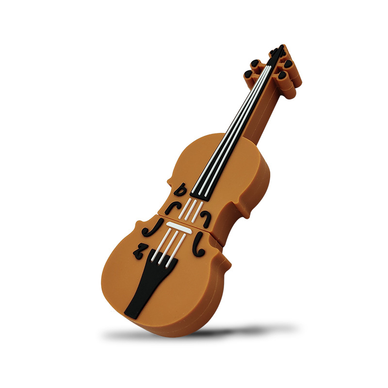 violin-theme USB pendrive with detailed molded texture