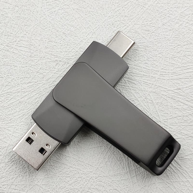 premium zinc alloy usb flash drive with rotating protection cap