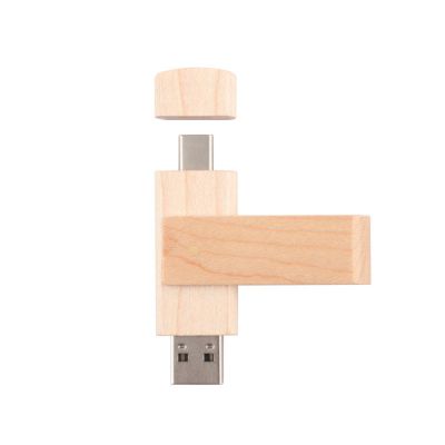 Maple Wood Type-C 16GB USB Flash Drive for Android Phone