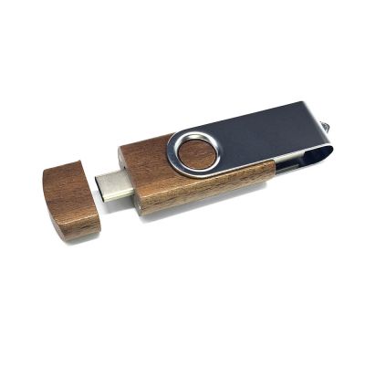 Swivel Wood Type C Thumb Drive USB 3.1 8GB