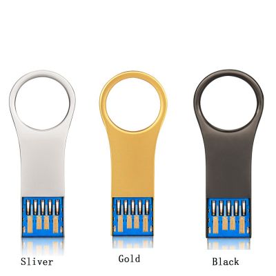 Keyring Fastest USB 3.0 Flash Drive 128GB Gold Metal