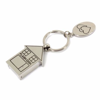 Zinc Alloy House 64 Gigabyte Thumb Drive USB Silver Color