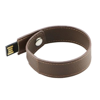 Leather Wristband Flash USB Stick 8GB Free Logo