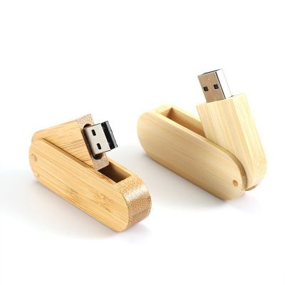 Carbonized Bamboo Flash USB Stick 512GB Eco-Friendly Wooden