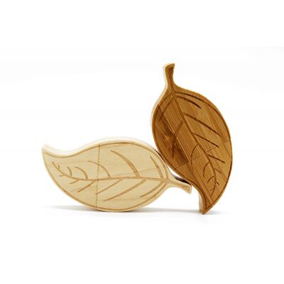 Tree Leaves USB Flash Drive 1TB with Wood Box