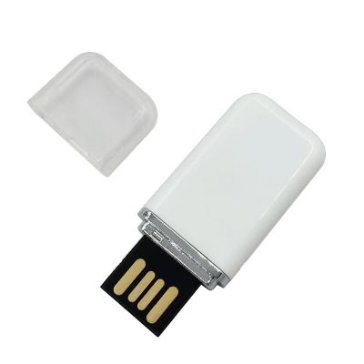 White Plastic Micro USB Thumb Drive for Car Audio System