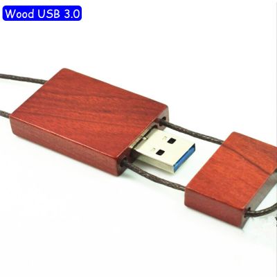 Rosewood Custom USB 3.0 Drive 4GB 8GB with Lanyard