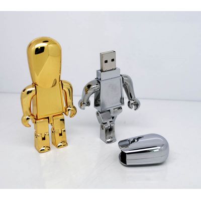 OEM USB Flash Drive Robot Shape by Zinc Alloy