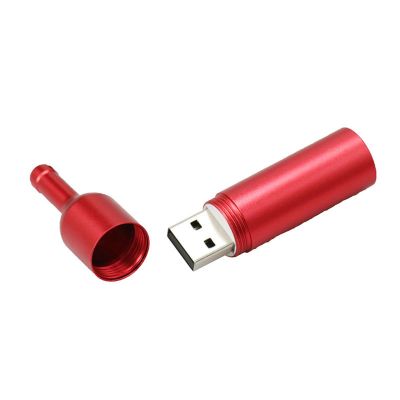 Metal Wine Bottle 16G USB Drive with Pad Printing