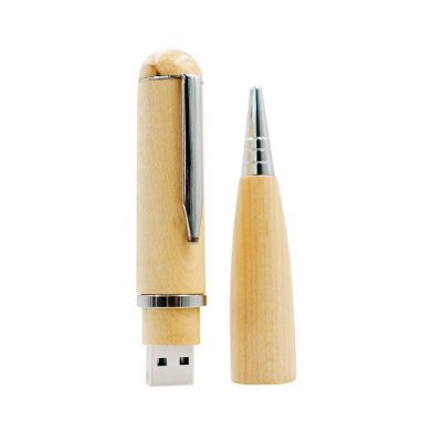 Wood Ballpoint Pen 1 Terabyte USB Flash Drive Engraving Logo