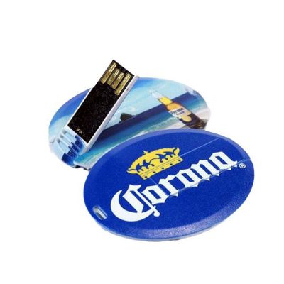 Oval Credit Card 32G USB Drive Personalized Digital Printing