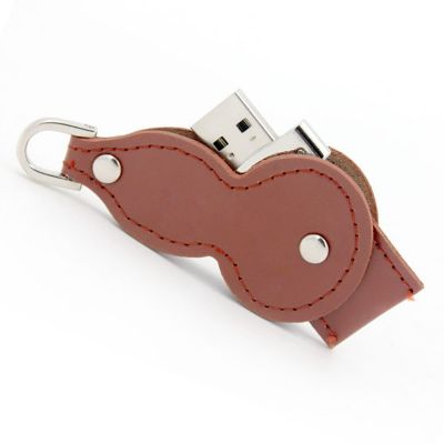 Stamp Logo Leather USB Memory Stick 32GB Flash Drive