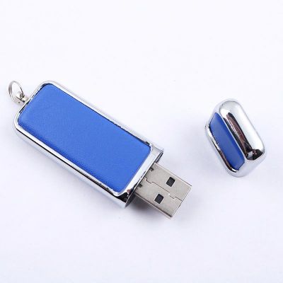 Emboss Leather 64GB USB Disk Pen Drive on Key 