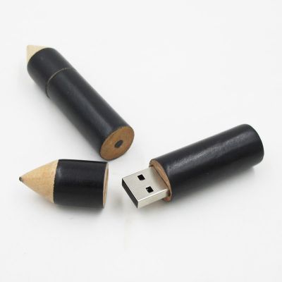 Wood Pencil Bulk USB Drives with Logo Laser Engraved