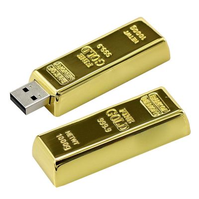 Gold Bullion Personalised USB Sticks 32 Gig Thumb Drive